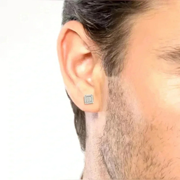 10 K Gold earrings for  men and women. Unisex - Picture 5 of 10